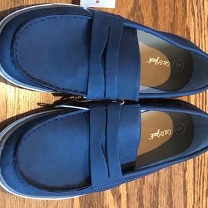 Big boys blue slip in shoes